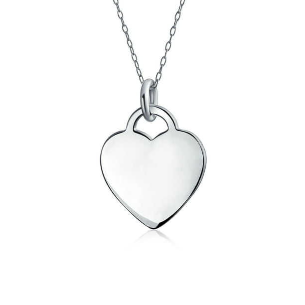 Plain Heart  .925 Sterling Silver Pendant 